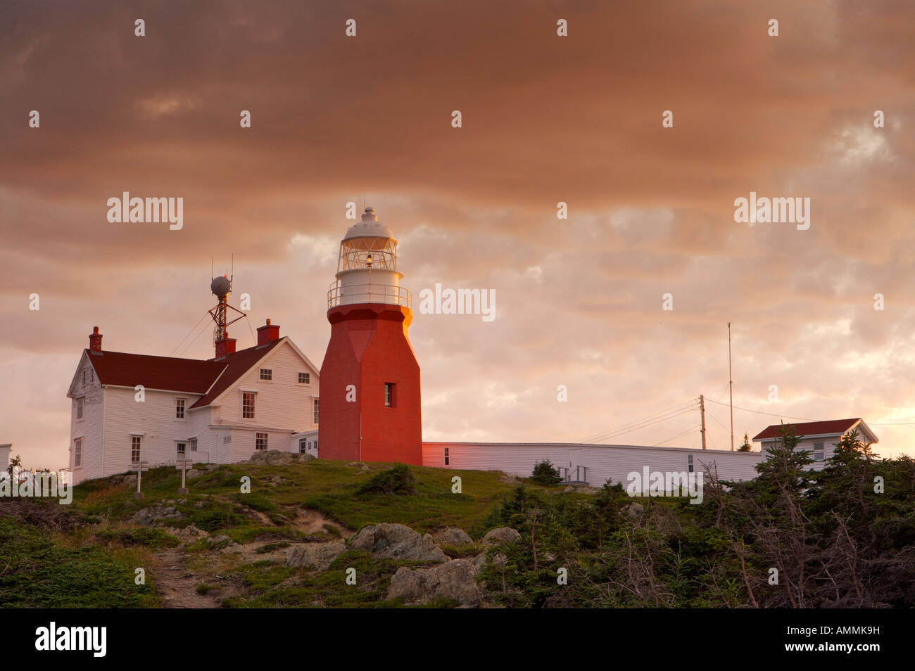 Twillingate Long Point Lighthouse, Road to the Isles, Notre Dame Bay, Newfoundland Labrador, Canada. Stock Photo