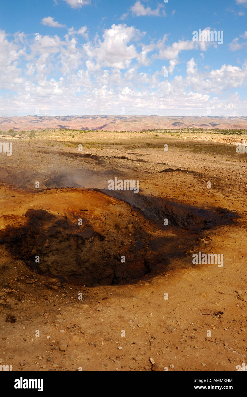 The burning hills coal pots Utah Stock Photo Alamy