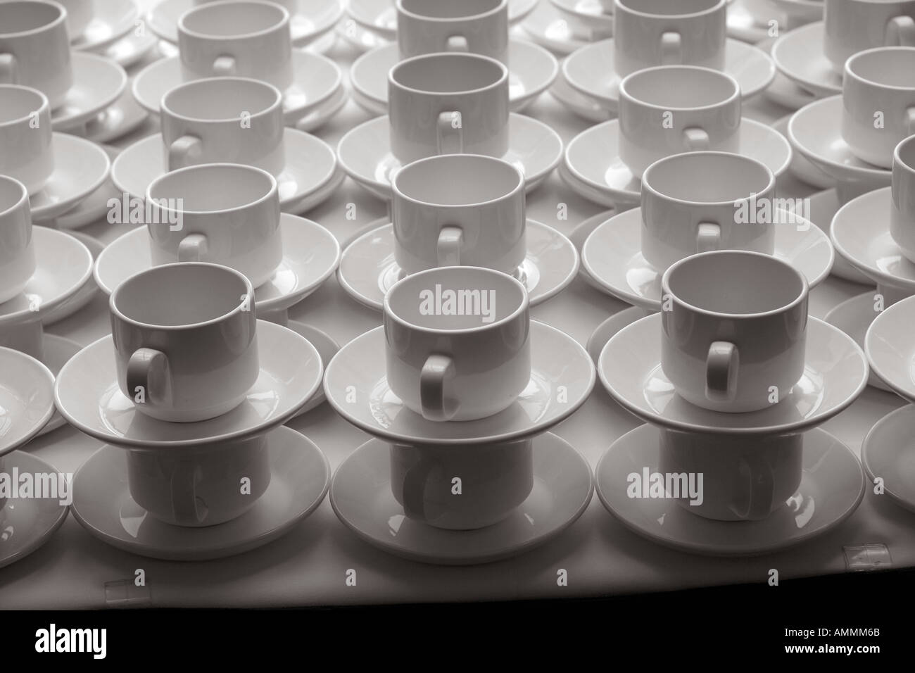 Cups and Saucers Stock Photo Alamy