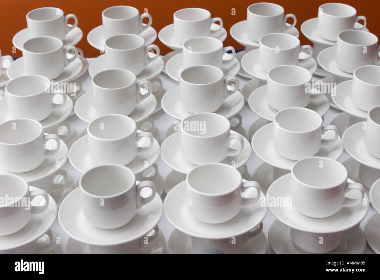 Cups and Saucers Stock Photo Alamy