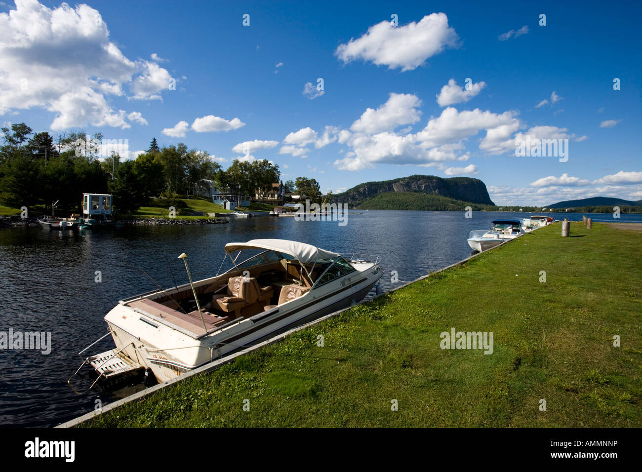 Mount Kineo in Moosehead Lake from Rockwood Landing Maine USA Stock