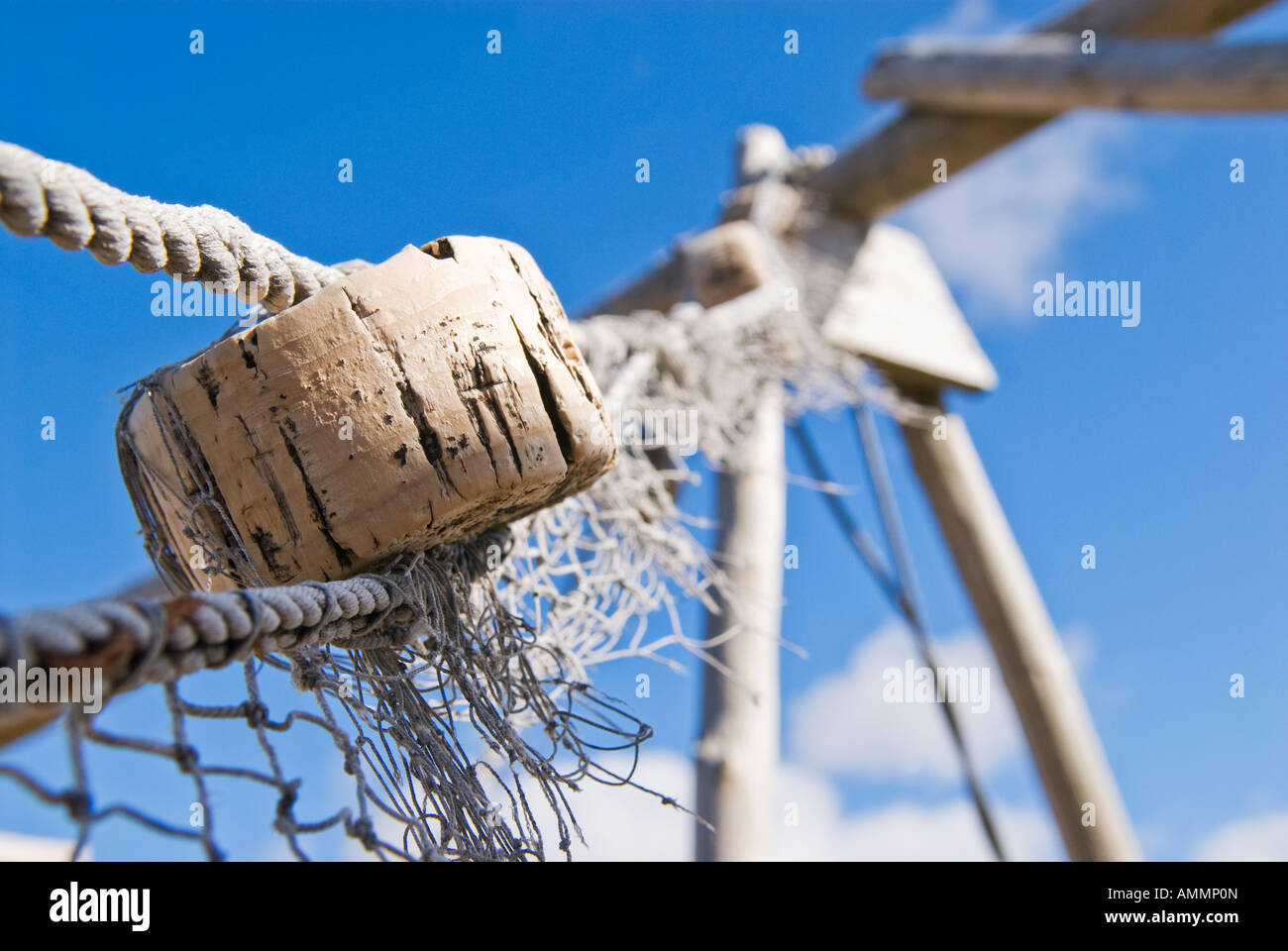 Old Worn Fishing Net On Wall Stock Photo 1446376058