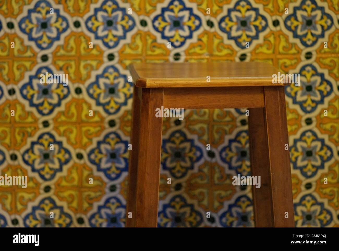 bar stool in a spanish bar Stock Photo Alamy