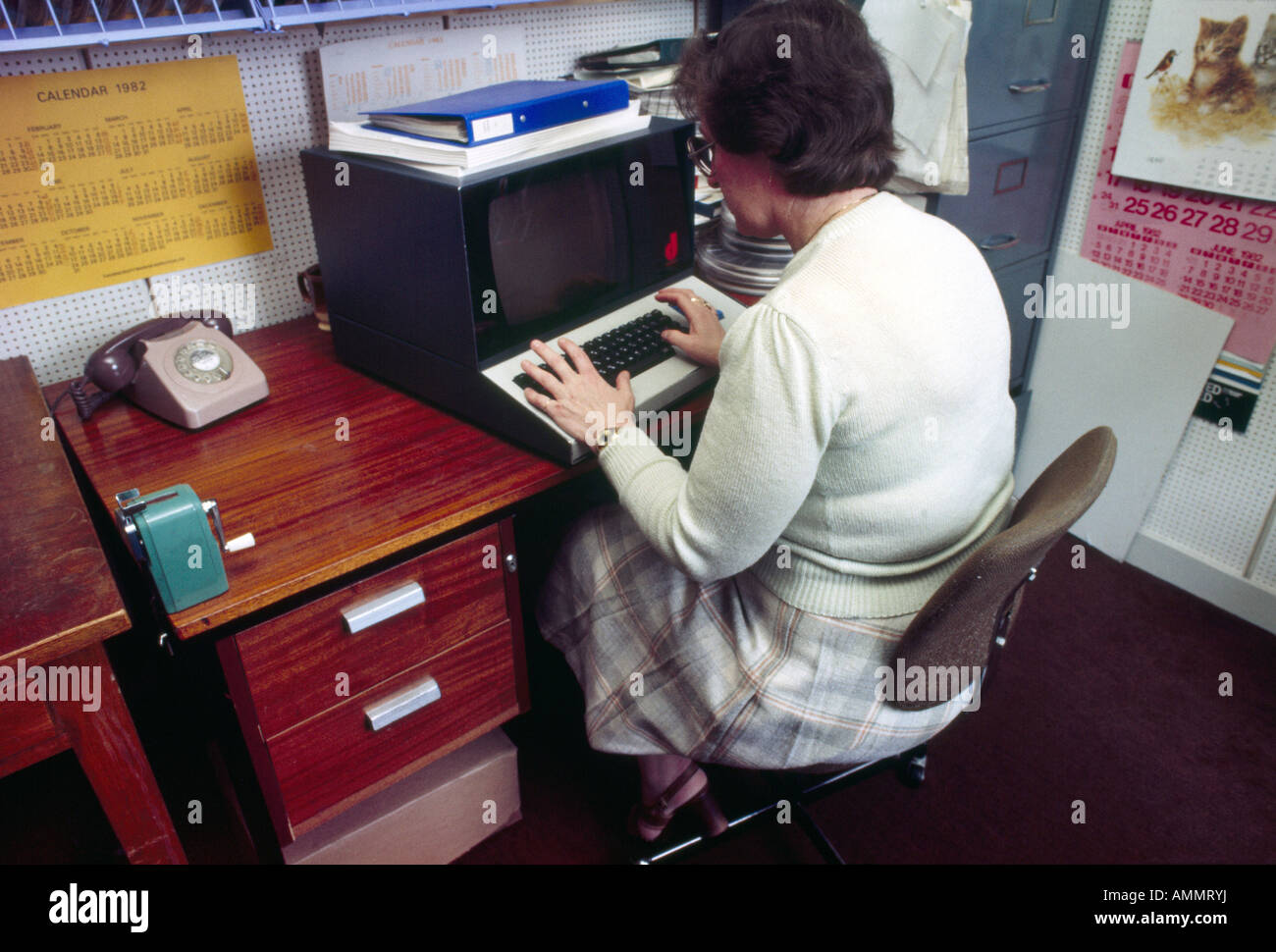 Mainframe Computer Keyboard Mini Computer Stock Photo - Alamy