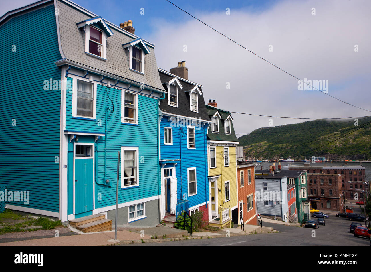 The charming houses in downtown St John's, St John's Bay, Avalon