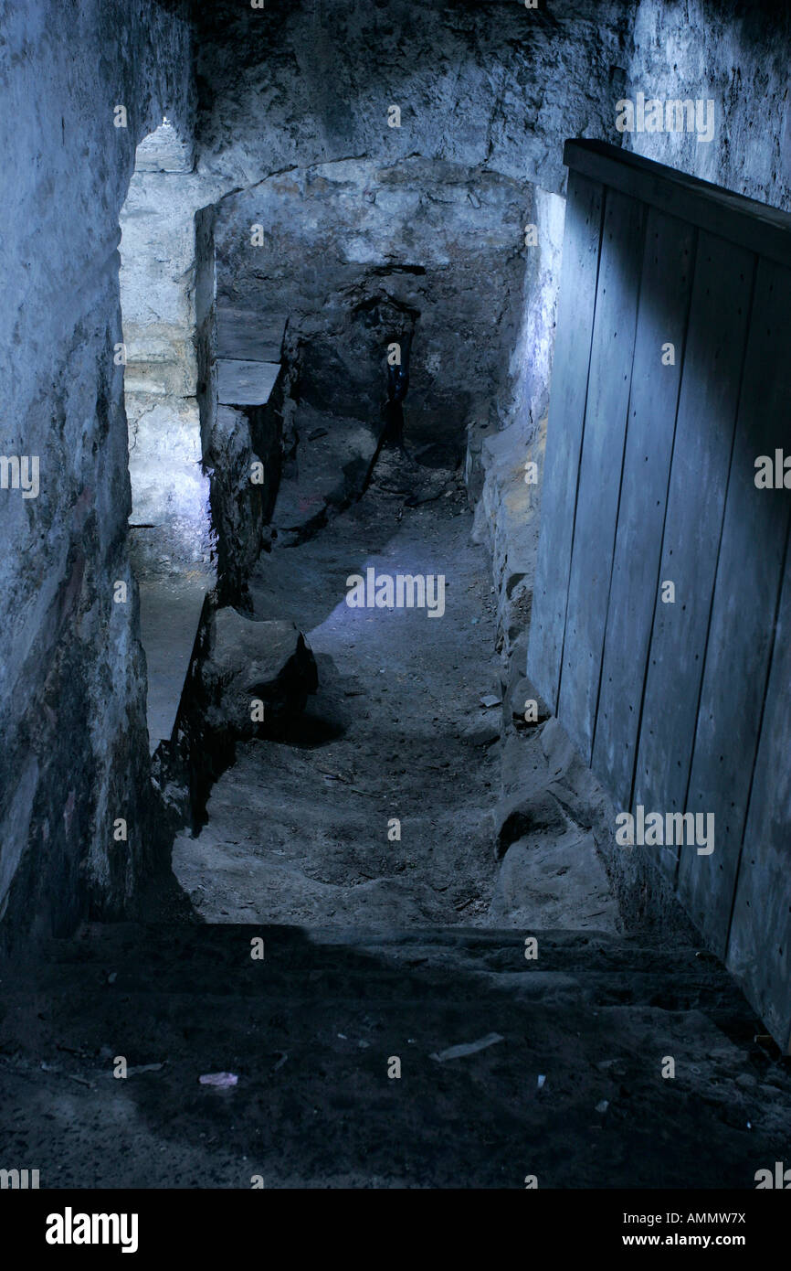 Entrance to a cellar in Mary King's Close, Edinburgh Stock Photo