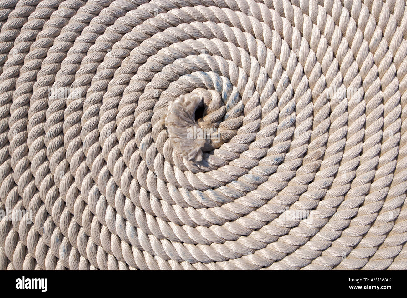 Boat's rope coiled on deck hi-res stock photography and images - Alamy