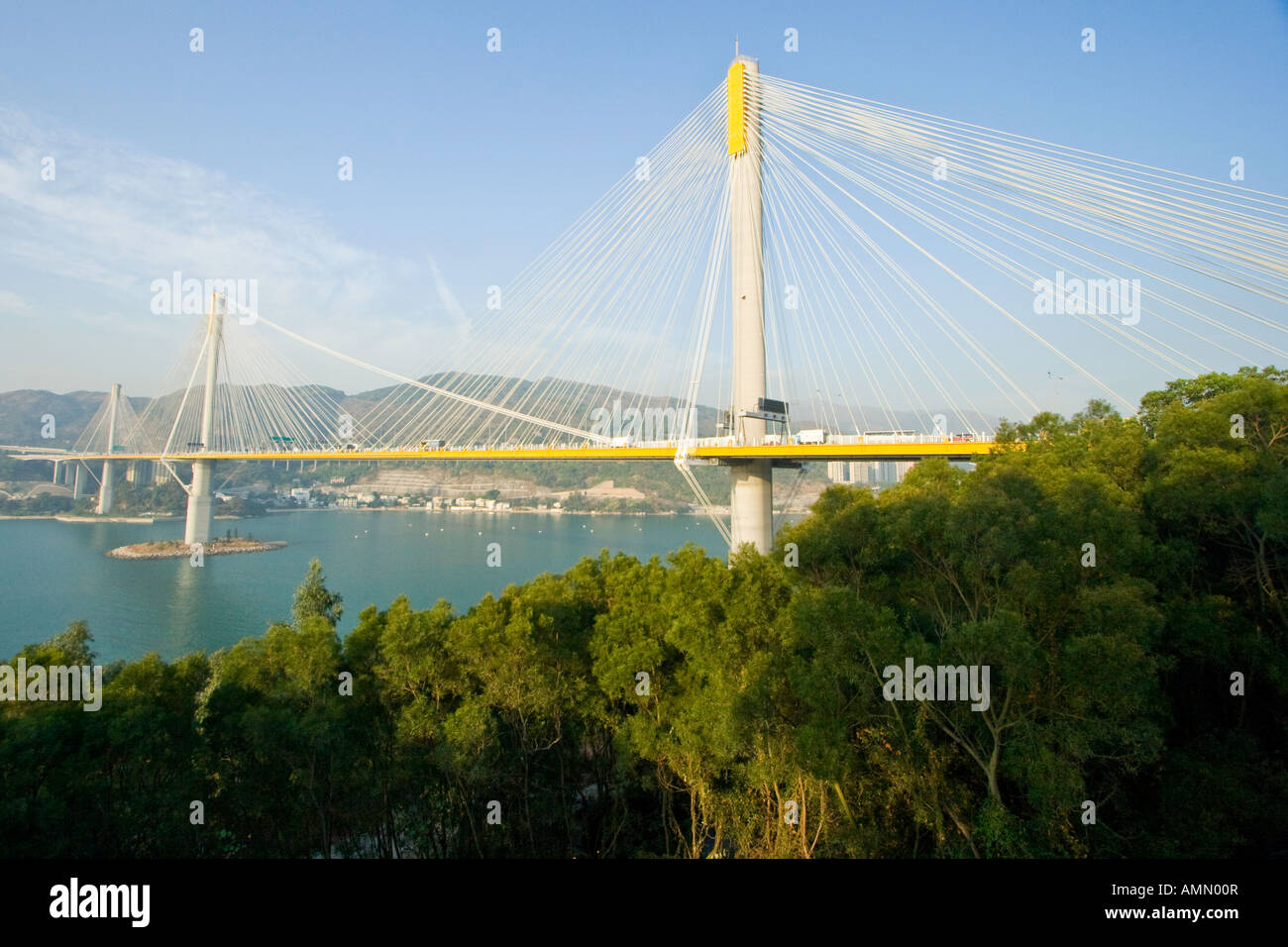 Ting Kau Cable Stayed Bridge in Tsing Yi Hong Kong Stock Photo Alamy