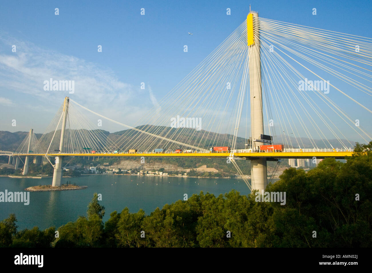 Ting Kau Cable Stayed Bridge in Tsing Yi Hong Kong Stock Photo Alamy