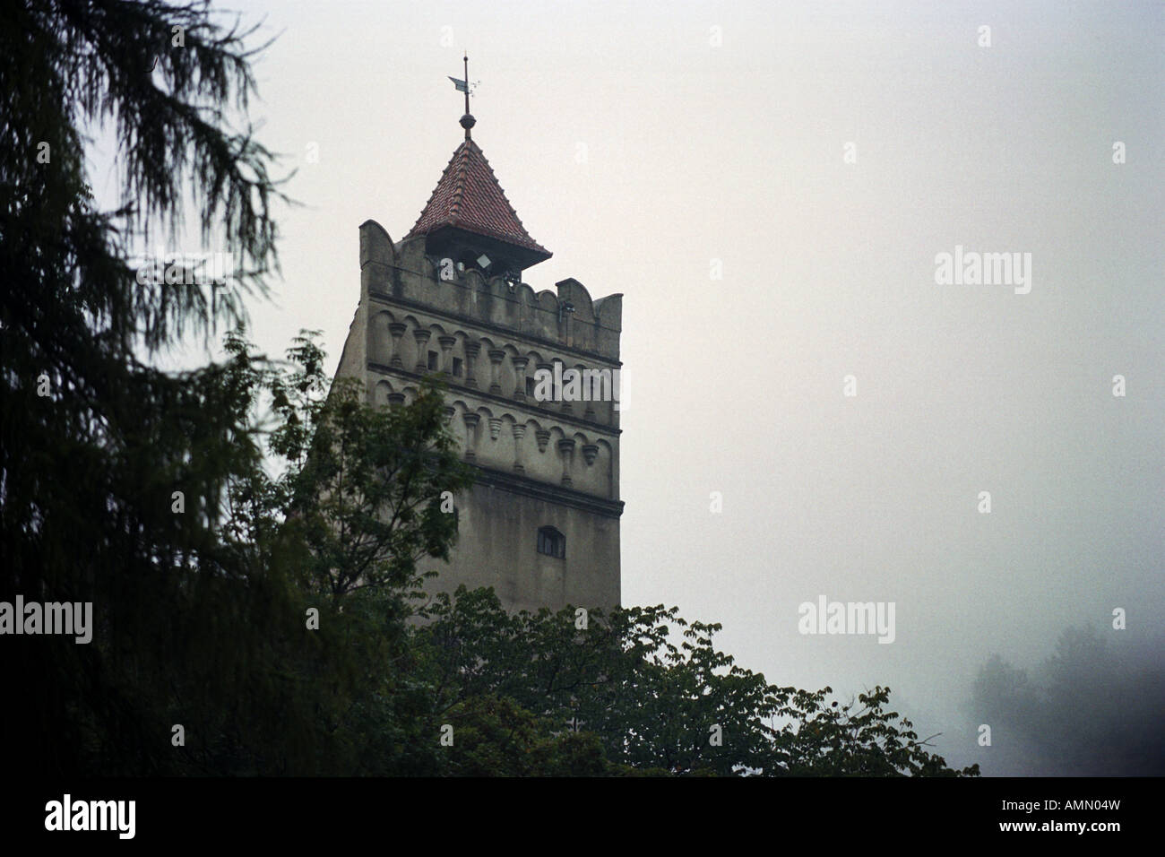 Tower of the Bran Castle, Romania Stock Photo