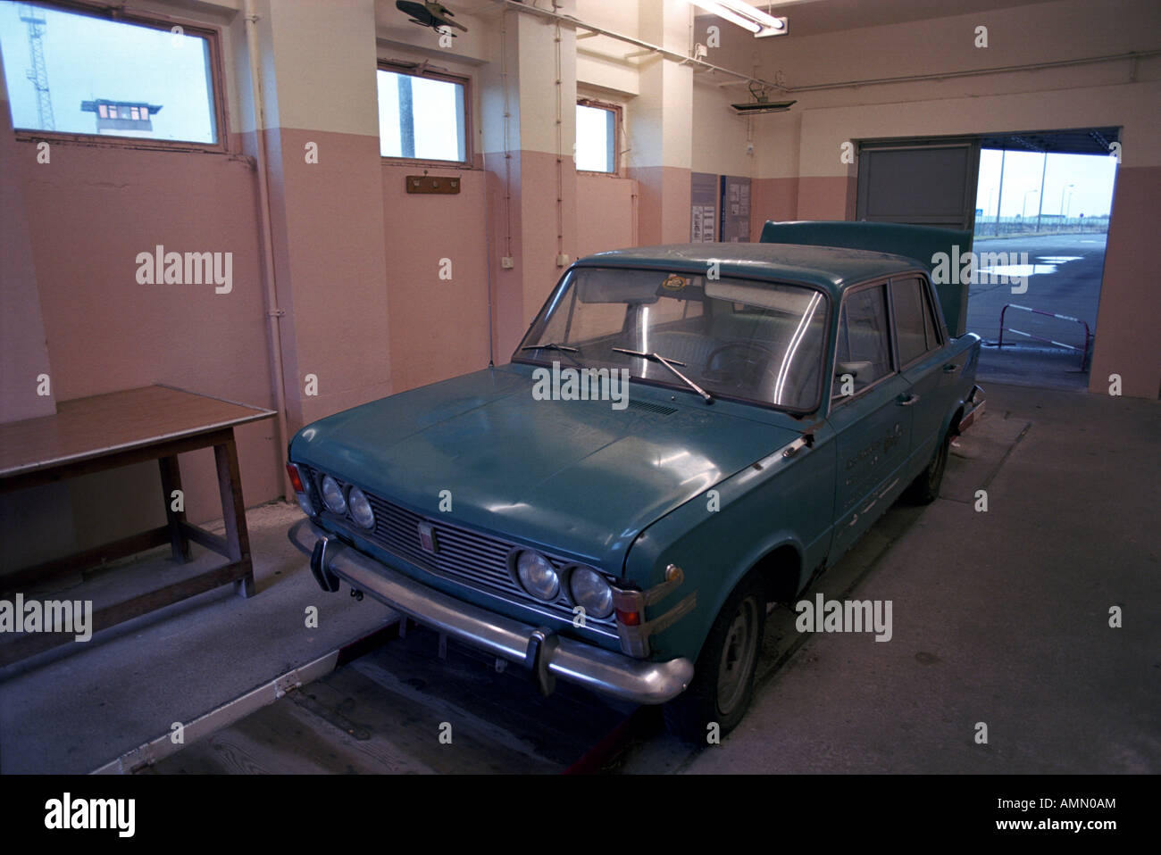 Polski Fiat 125p at the Memorial to the division of Germany in Marienborn Stock Photo