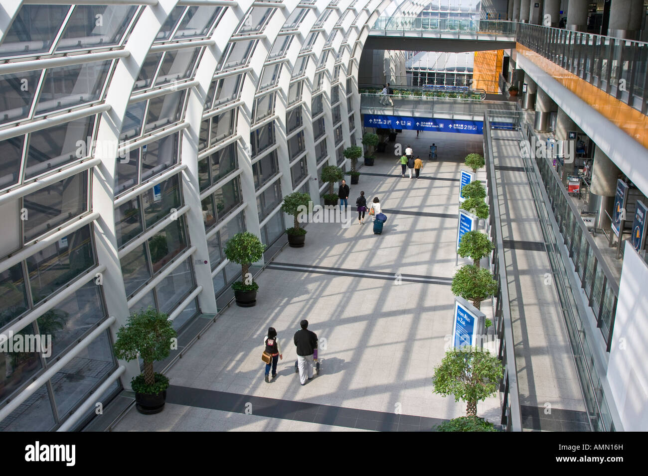 Inside Architectural Detail HKG Hong Kong International Airport Stock Photo