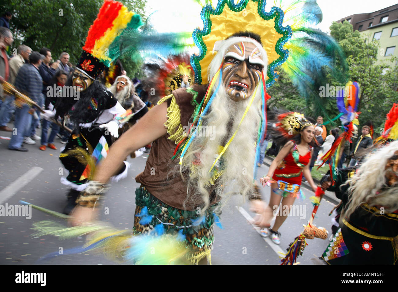 Dancers at the Carnival of Cultures in Berlin, Germany Stock Photo