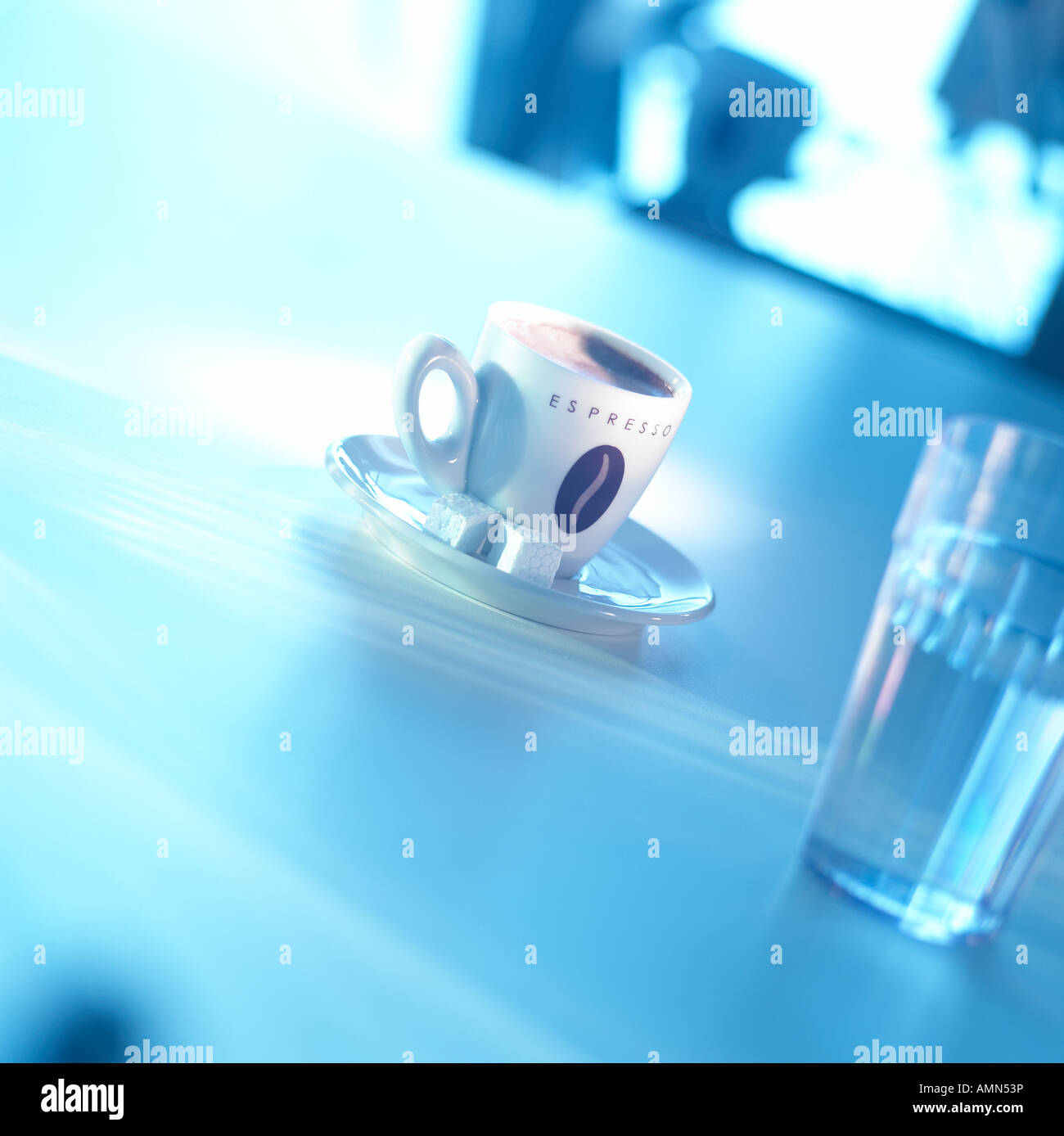 Holding an espresso cup Stock Photo