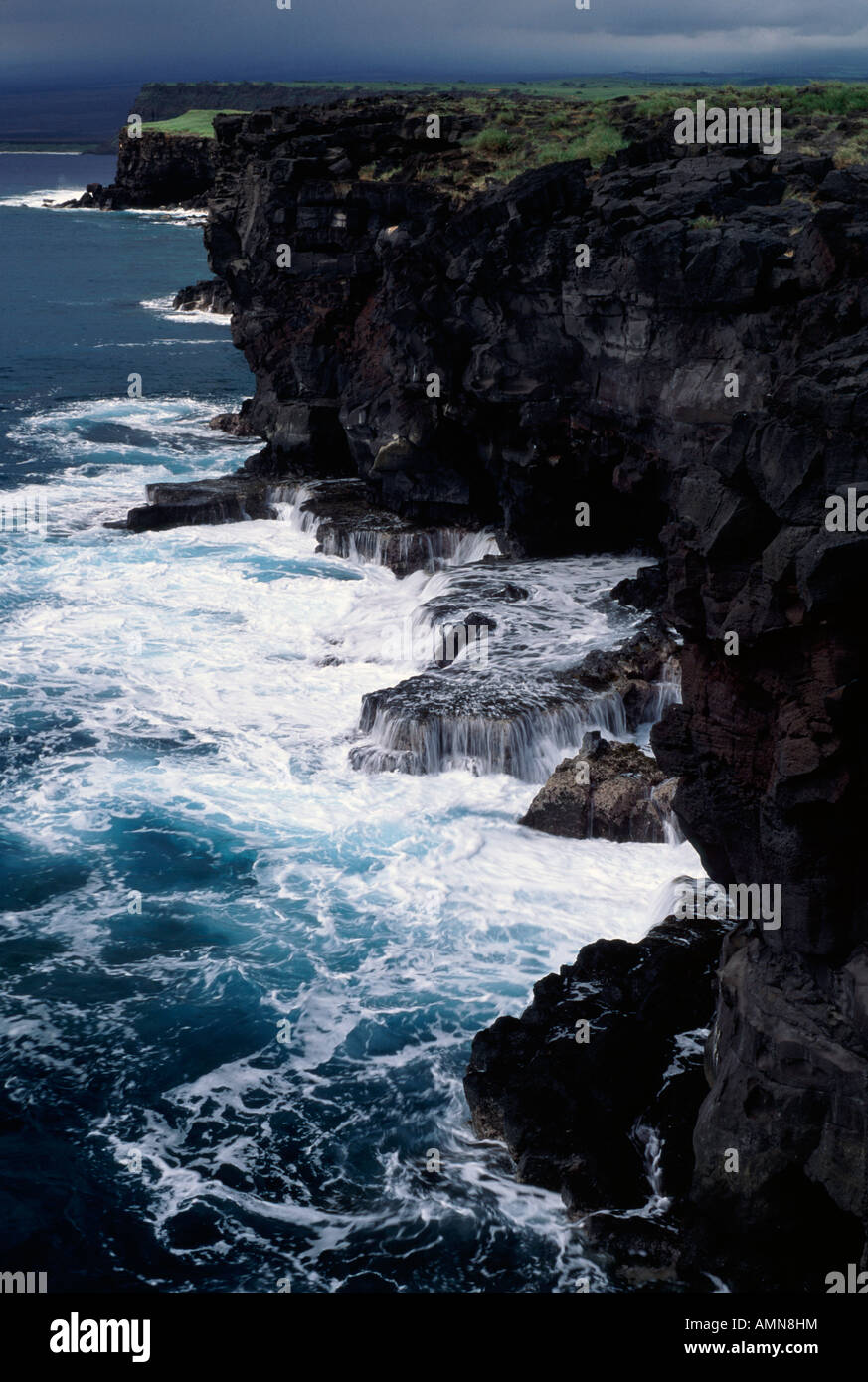 Ka Lae - the southern most point of the United States, Island of Hawaii, Hawaii USA Stock Photo