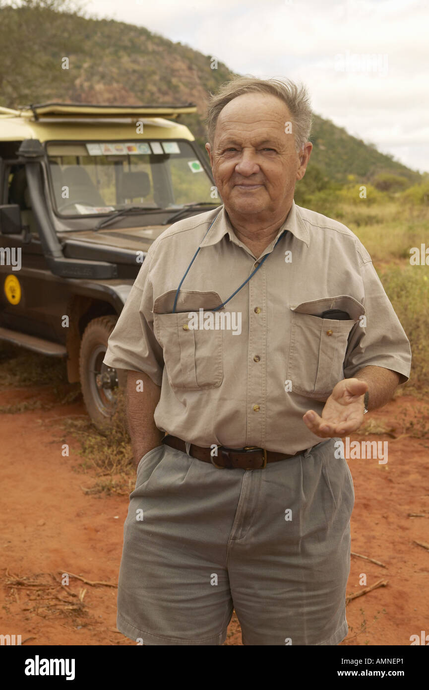 Cinematographer of Out of Africa in Tsavo National Park Kenya Africa Stock Photo