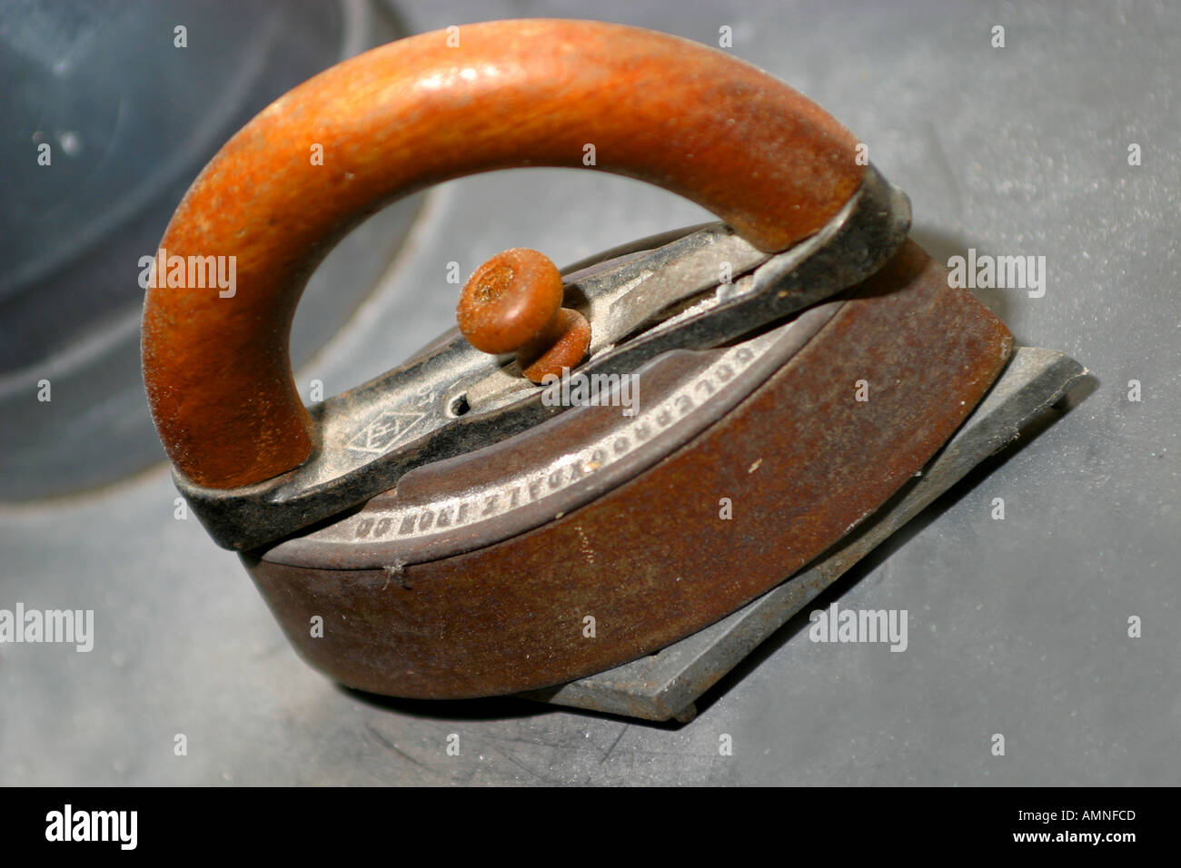 Antique iron press Stock Photo Alamy