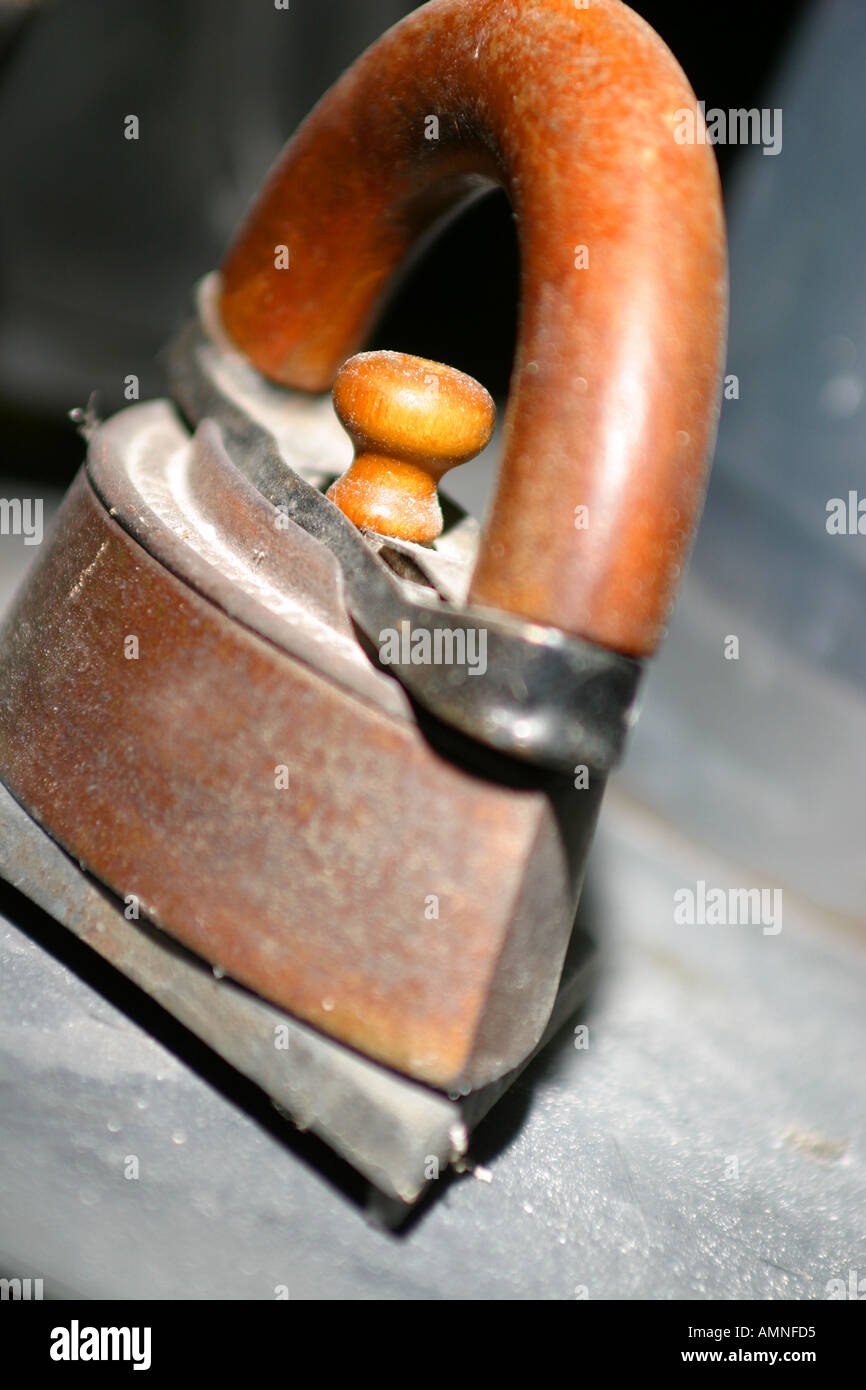 Antique iron press Stock Photo Alamy