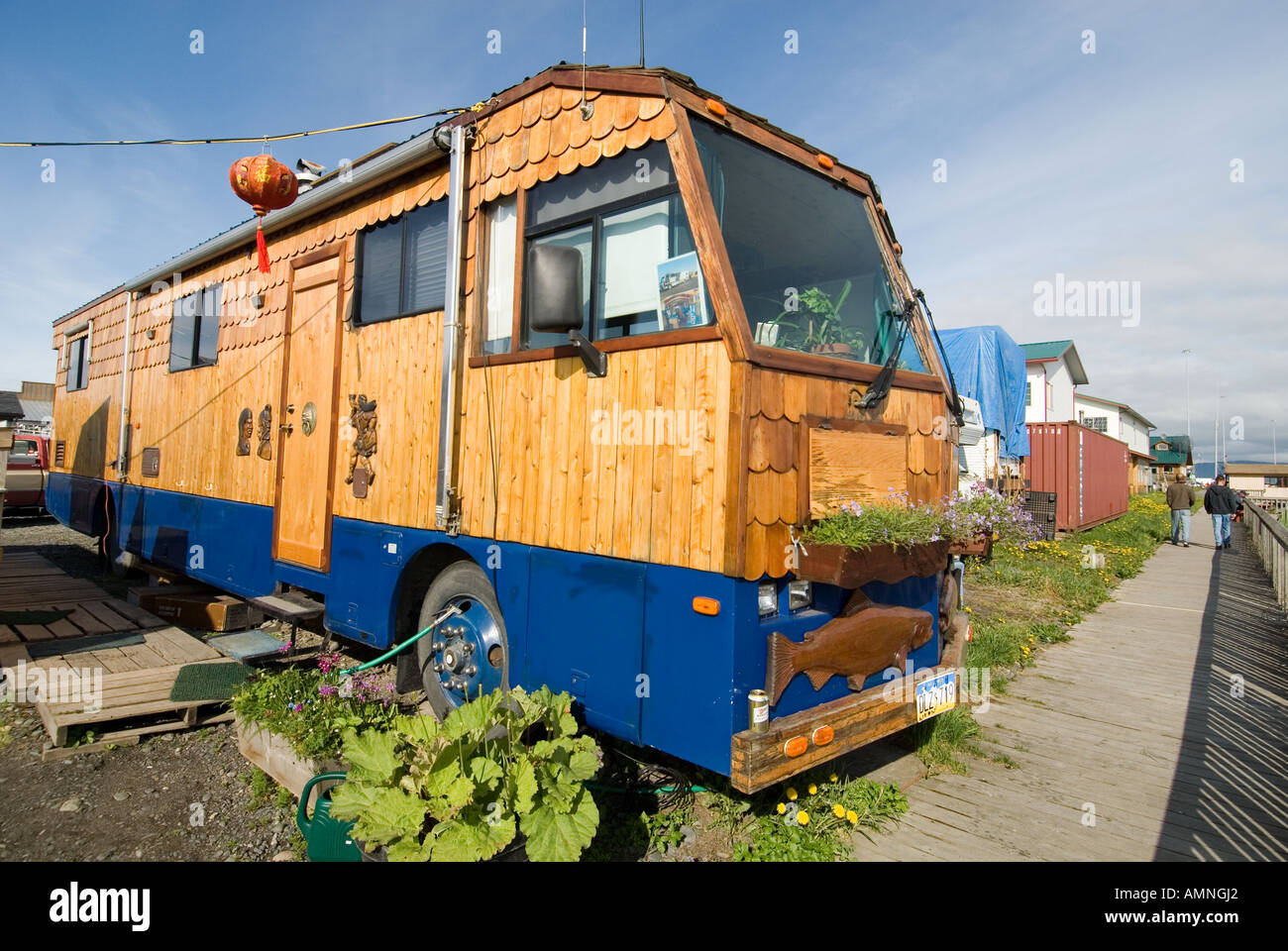 ALASKA RE STORED WINNEBAGO MOTOR HOME PARKED AT HOMER RV CAMPGROUND