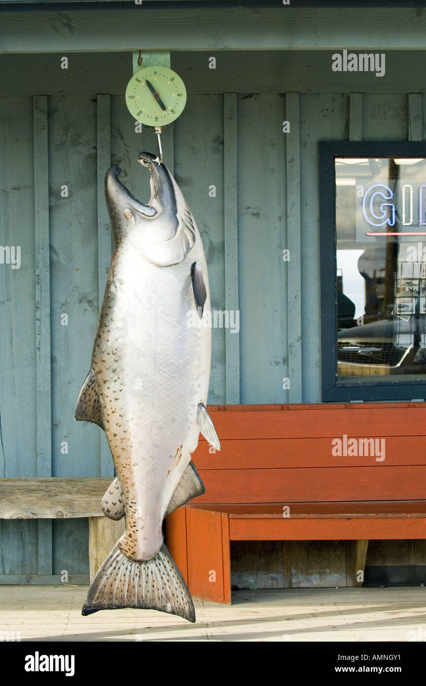 HOMER ALASKA STREET SCENE ALONG MAIN STREET HOMER SPIT Stock Photo