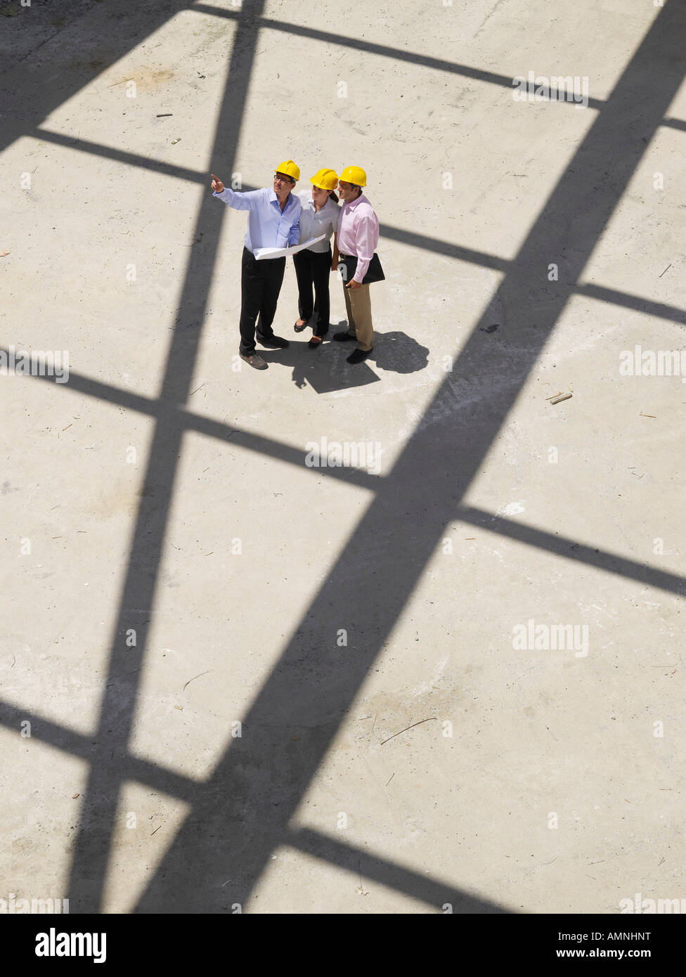 Engineers at Construction Site Stock Photo