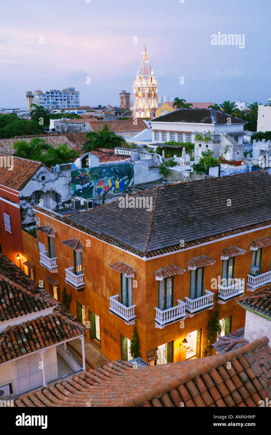 Cartagena's Cathedral and Rooftops, Cartagena, Colombia Stock Photo - Alamy
