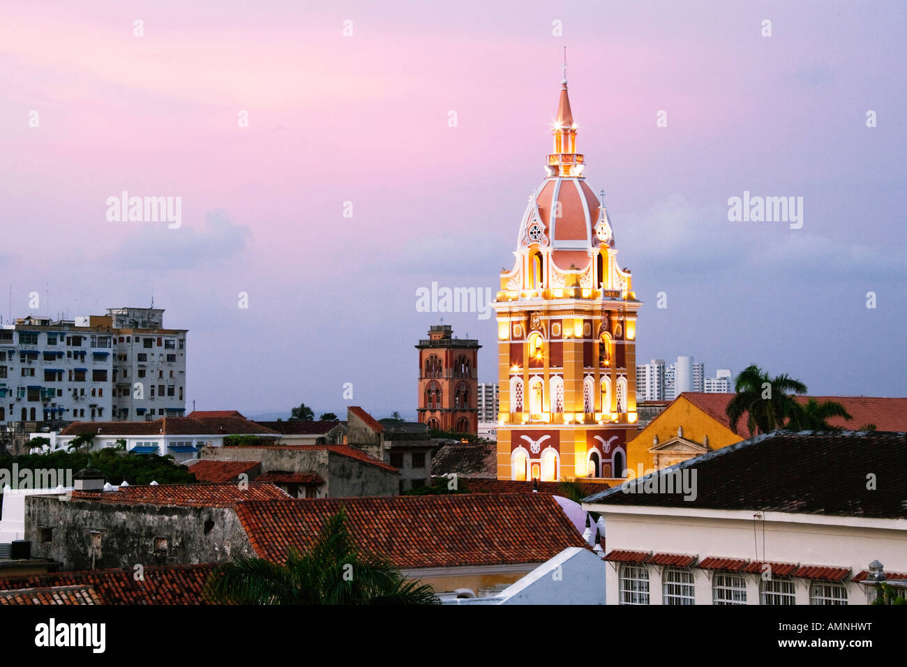 Cartagena's Cathedral and Rooftops, Cartagena, Colombia Stock Photo Alamy