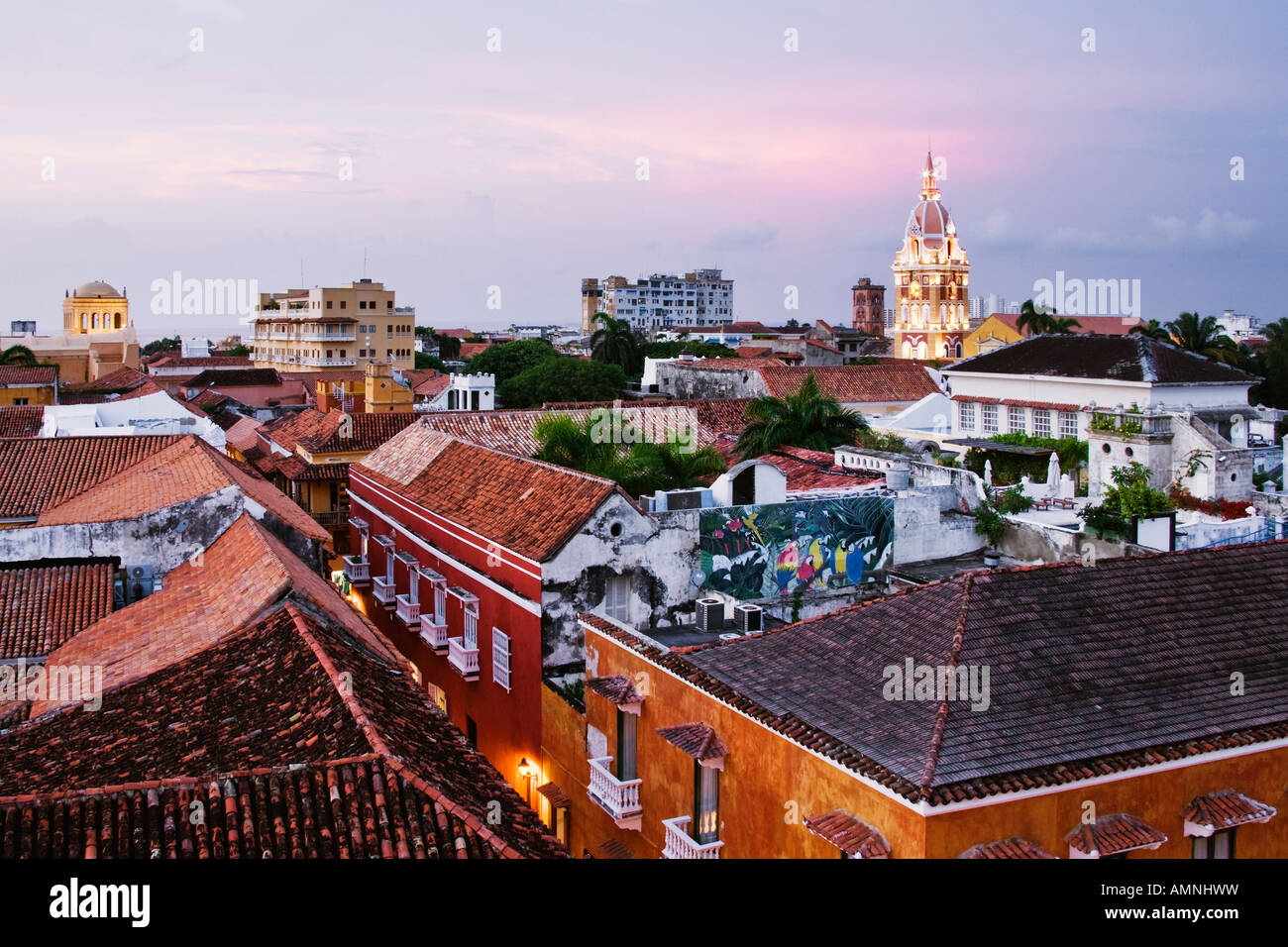 Cartagena's Cathedral and Rooftops, Cartagena, Colombia Stock Photo Alamy