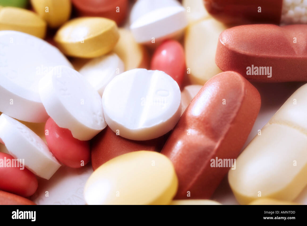 Various pills, close-up Stock Photo
