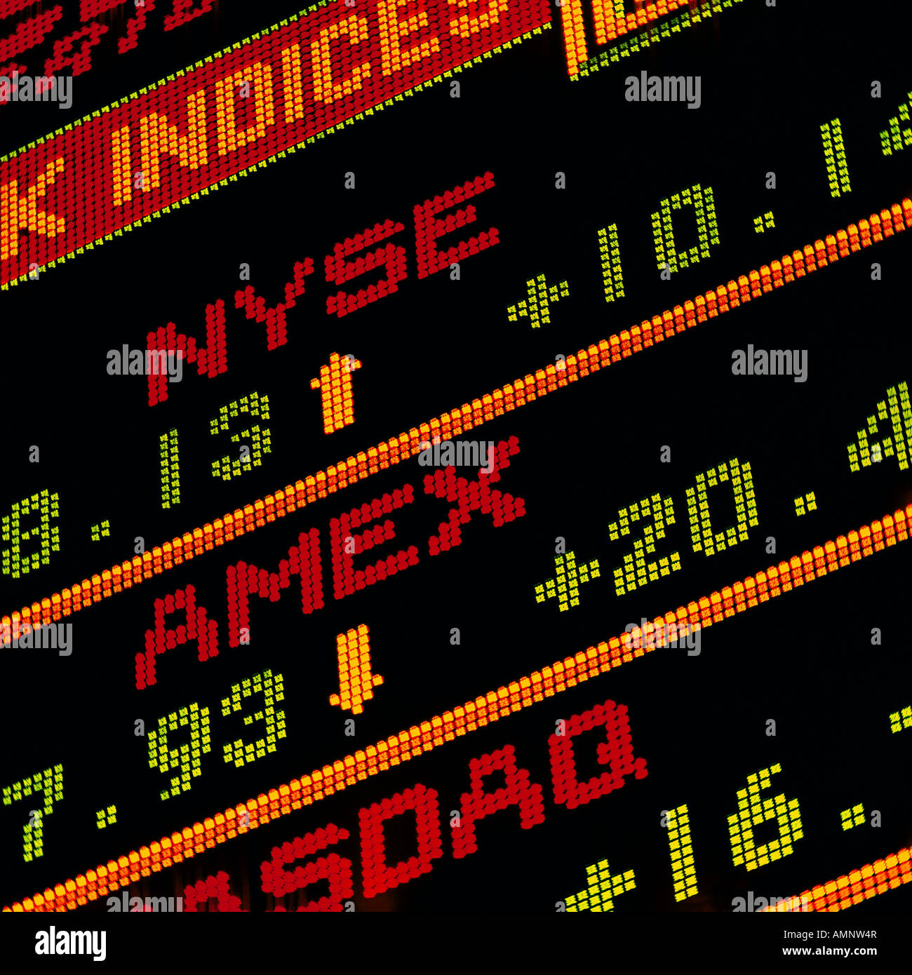 Stock indices NYSE, AMEX and NASDAQ Stock Photo Alamy