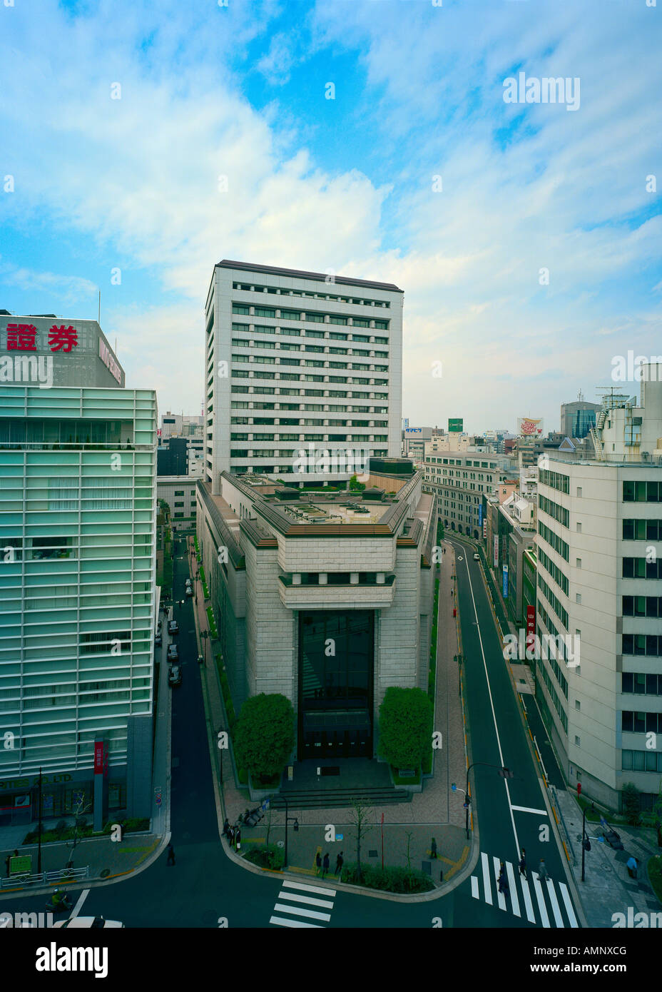 The Front of the Tokyo Stock Exchange Stock Photo