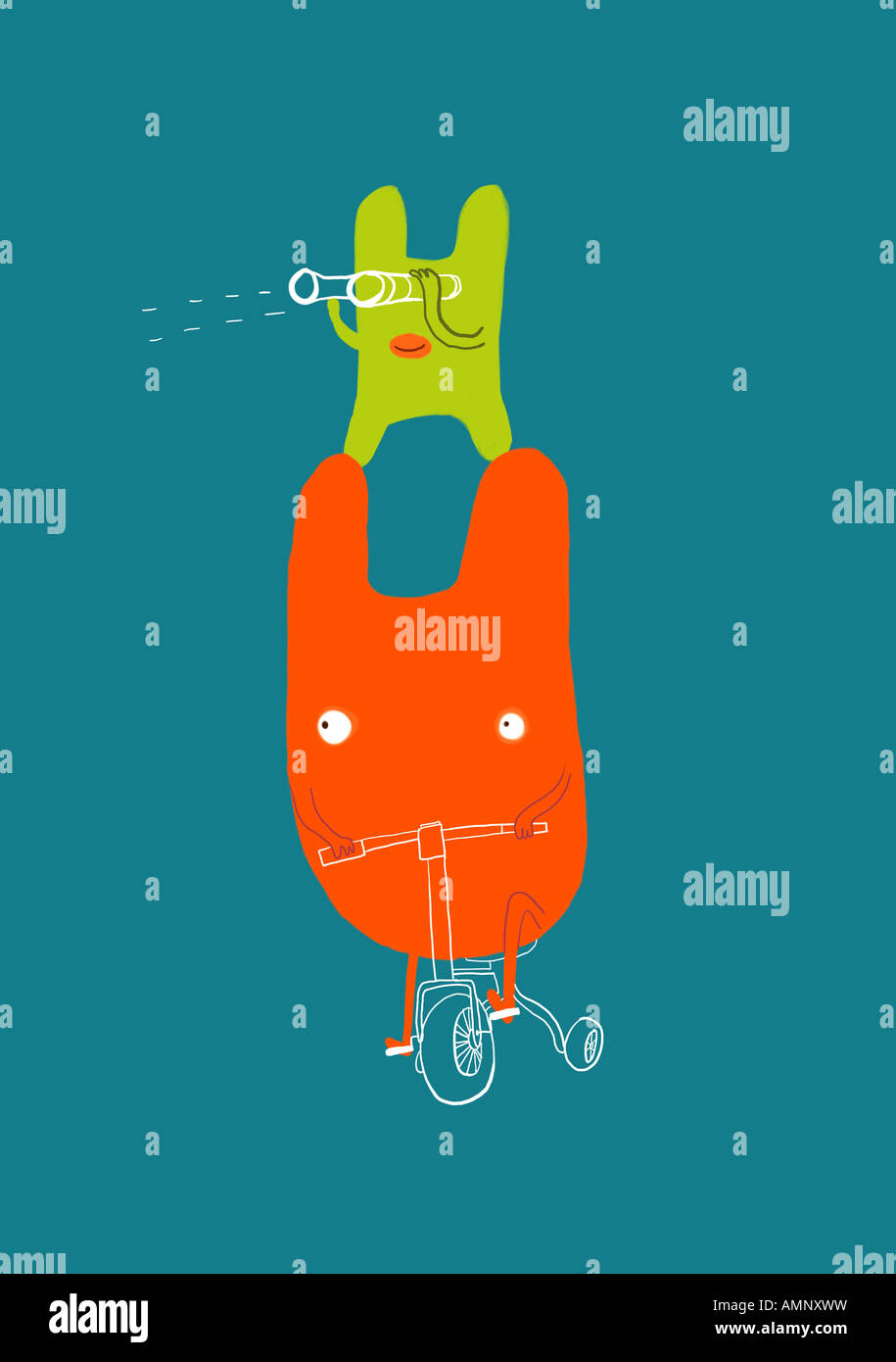 Rabbits on Wheels Stock Photo Alamy