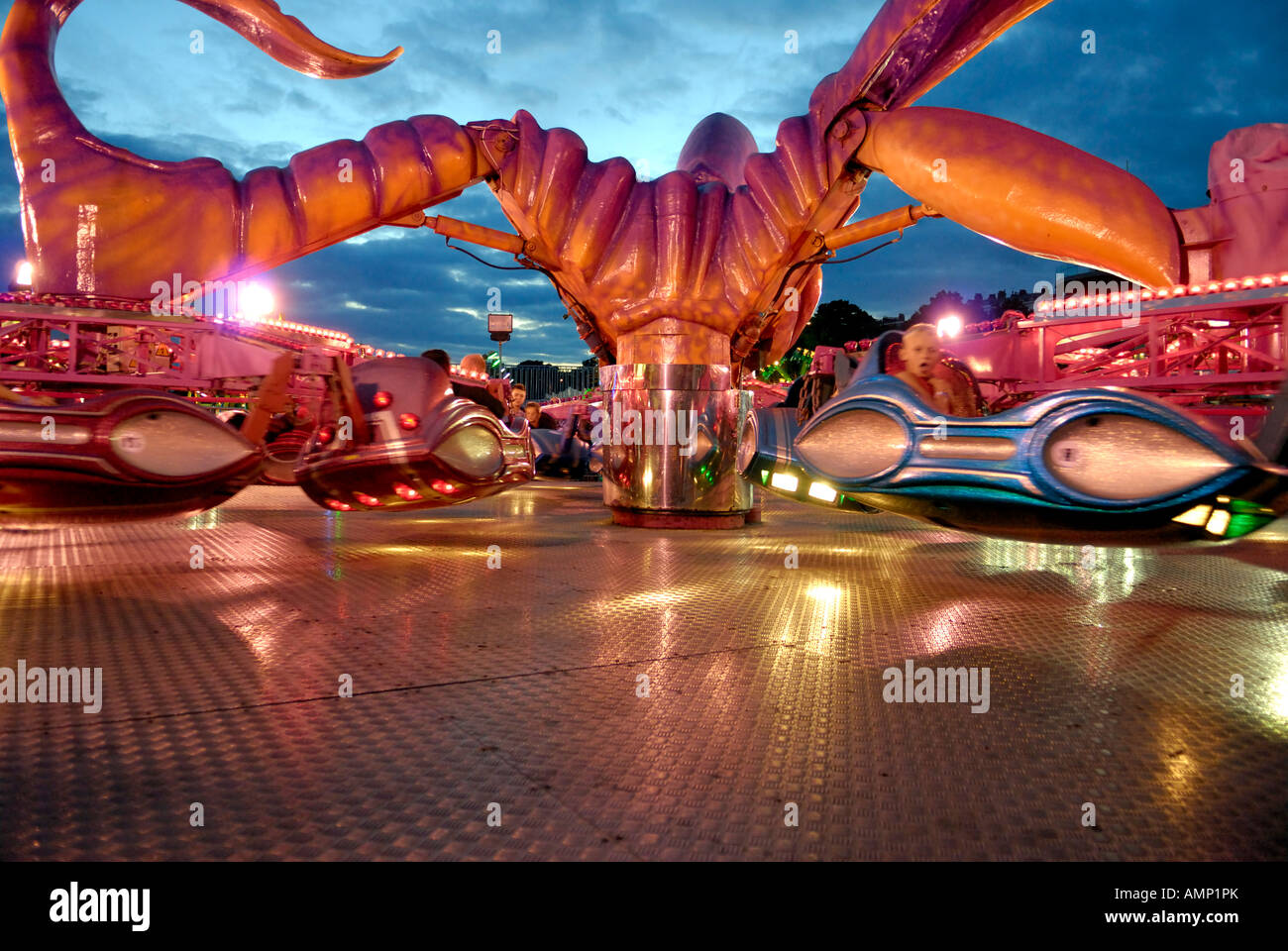 The Scorpion Fairground Ride at Adventure Island Southend on Sea Essex Britain Stock Photo