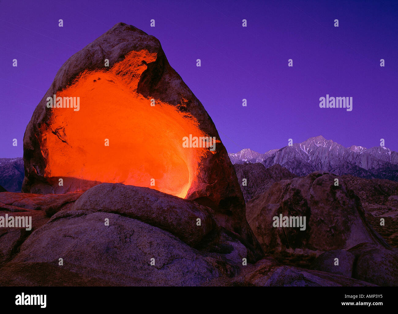 Campfire, Alabama Hills, Mount Whitney, Near Lone Pine, California, USA Stock Photo Alamy