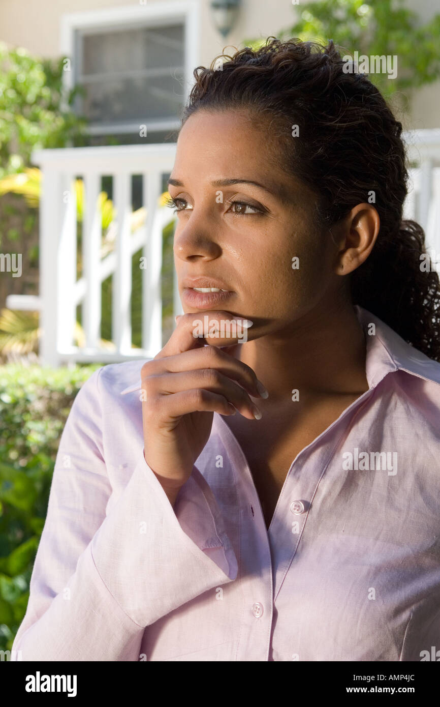 Portrait woman outdoors hi-res stock photography and images - Alamy