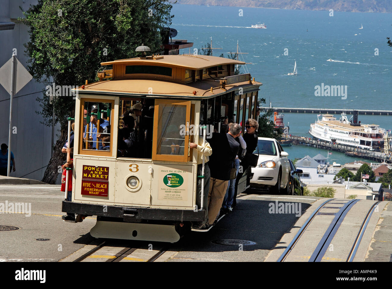 "^Cable Car, Hyde Street, San Francisco Stock Photo Alamy