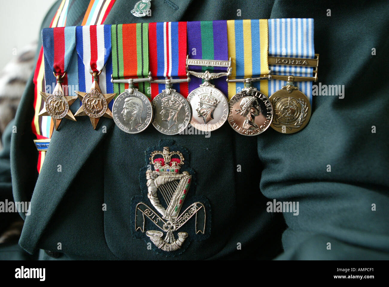 A world war two war veteran s medals Stock Photo