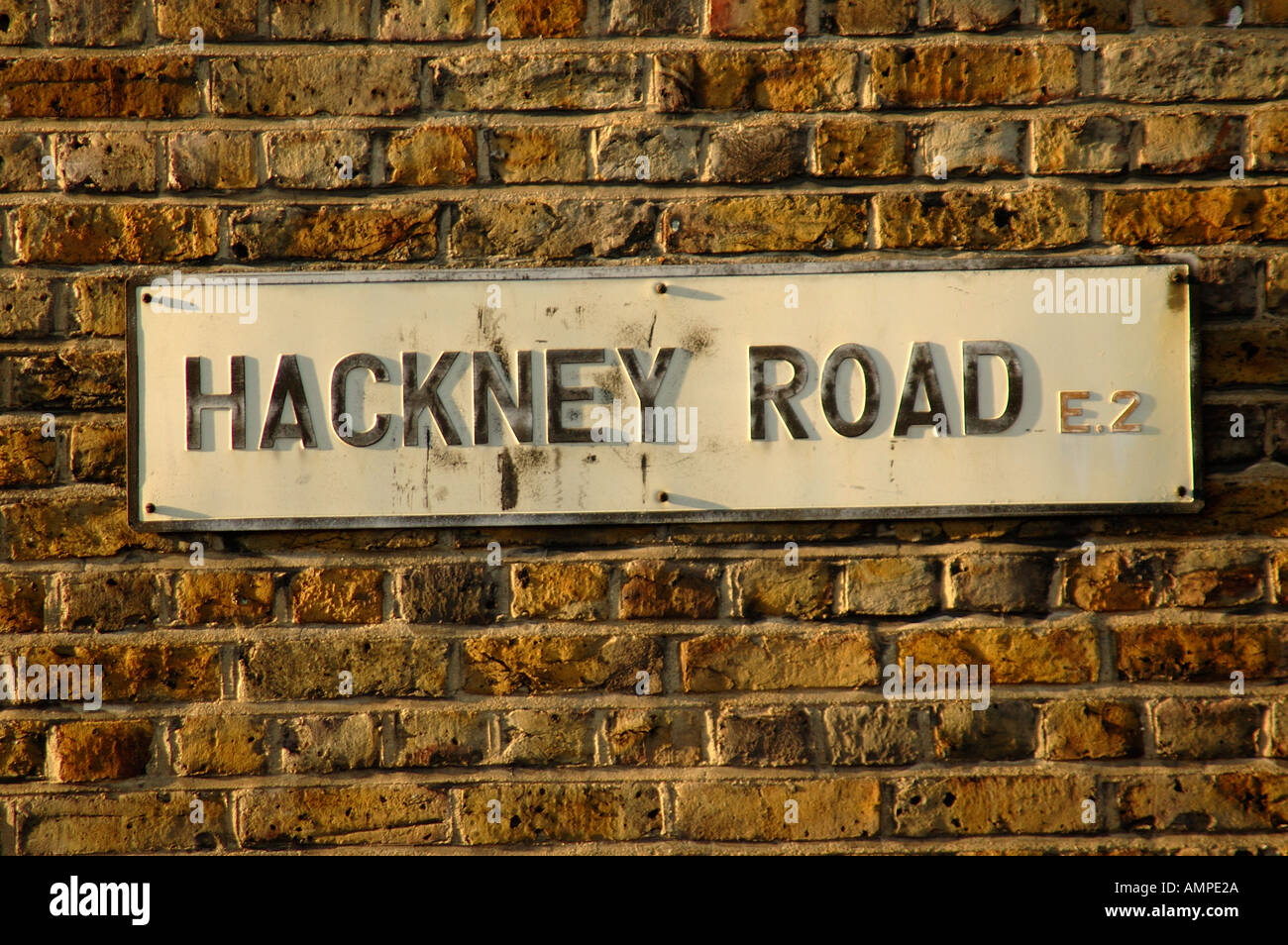 Hackney Road sign Stock Photo