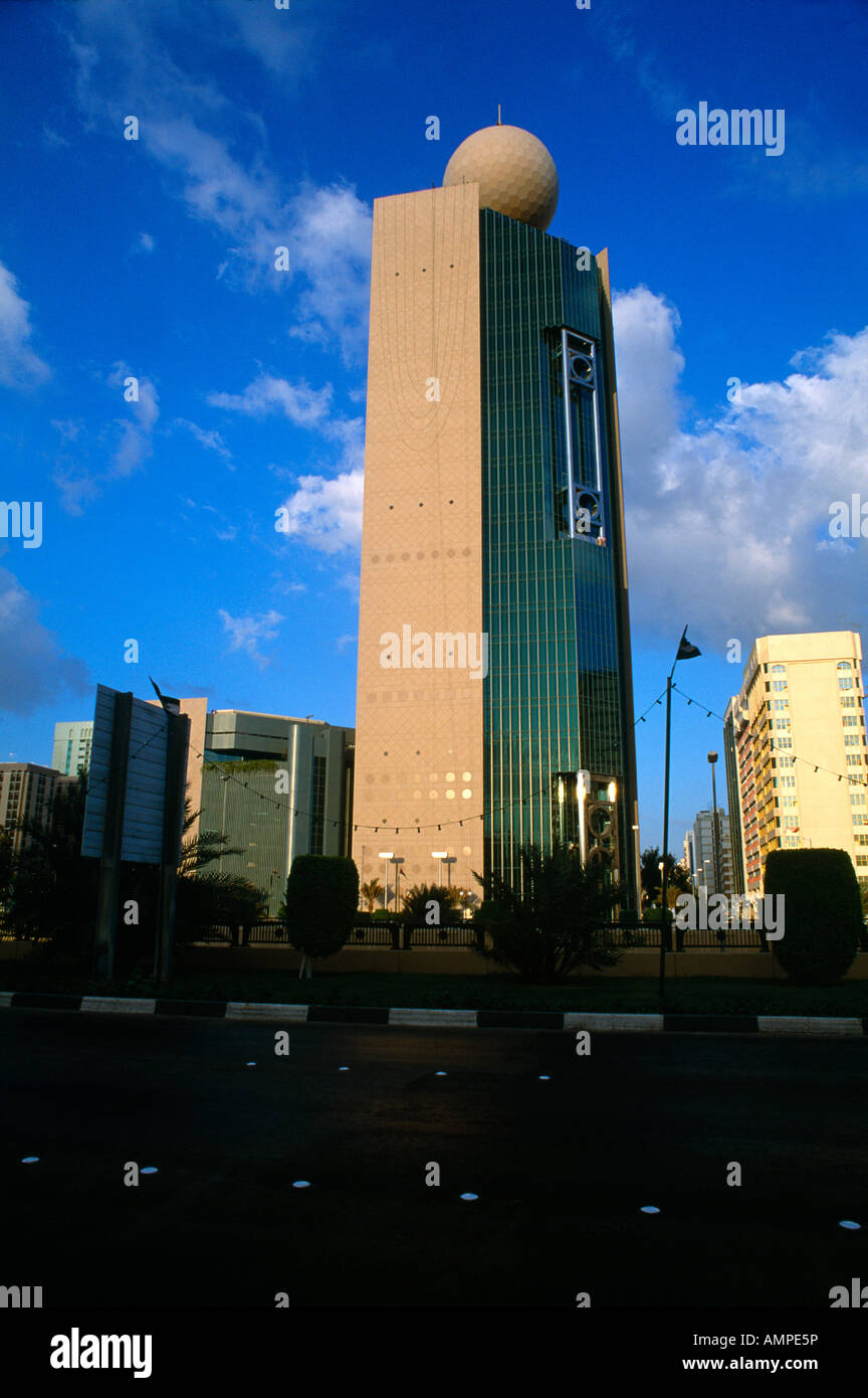 Abu Dhabi UAE Etisalat Building telephone Exchange Stock Photo Alamy