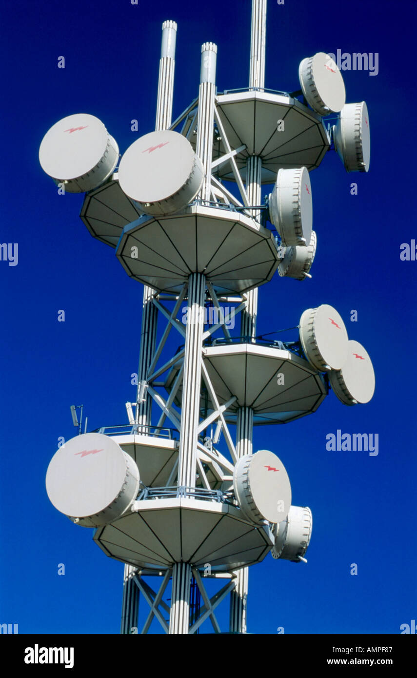 Telecommunications mast Stock Photo