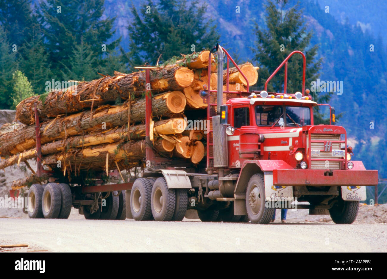 Logging Truck Stock Photo