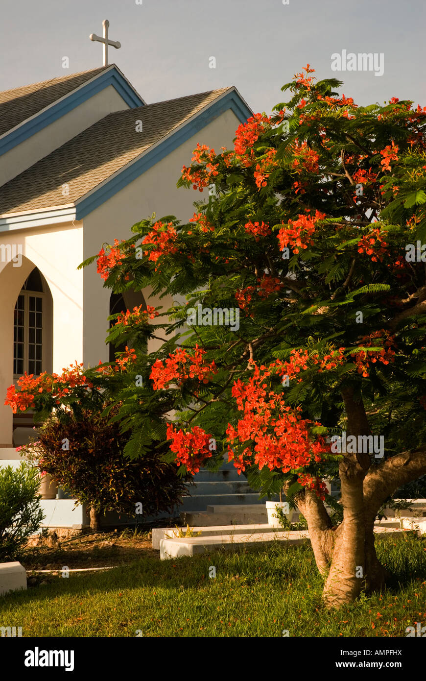 Holy Cross Anglican Church, Hamiltons, Long Island, Bahamas Stock Photo