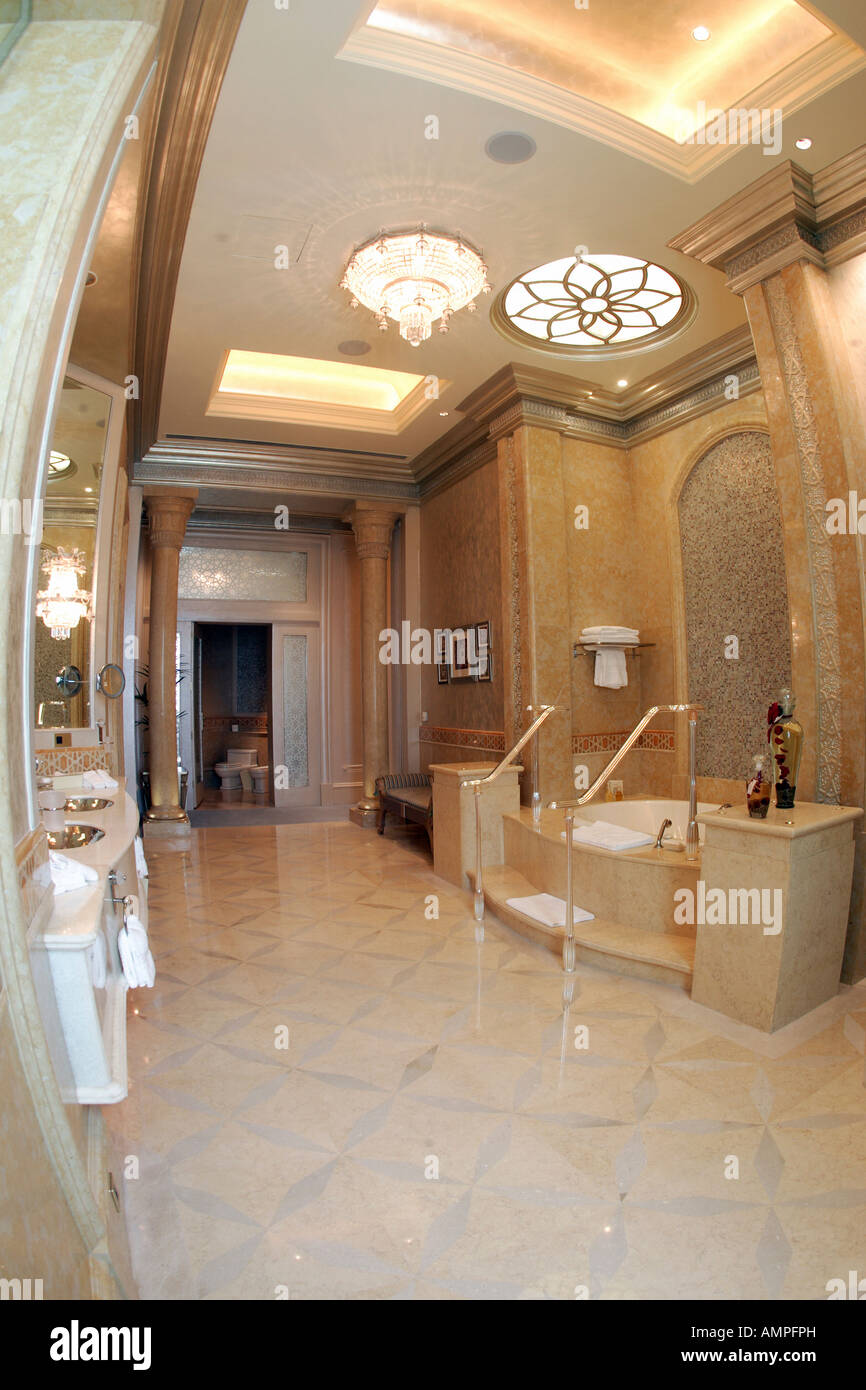 Bathroom in one of the suites in the Emirates Palace, Abu Dhabi, United