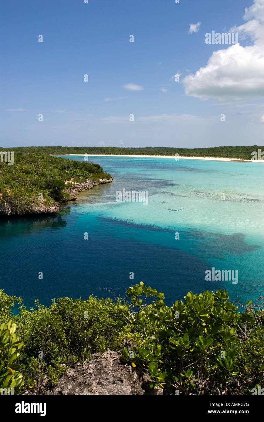 Dean's Blue Hole, Long Island, Bahamas Stock Photo Alamy