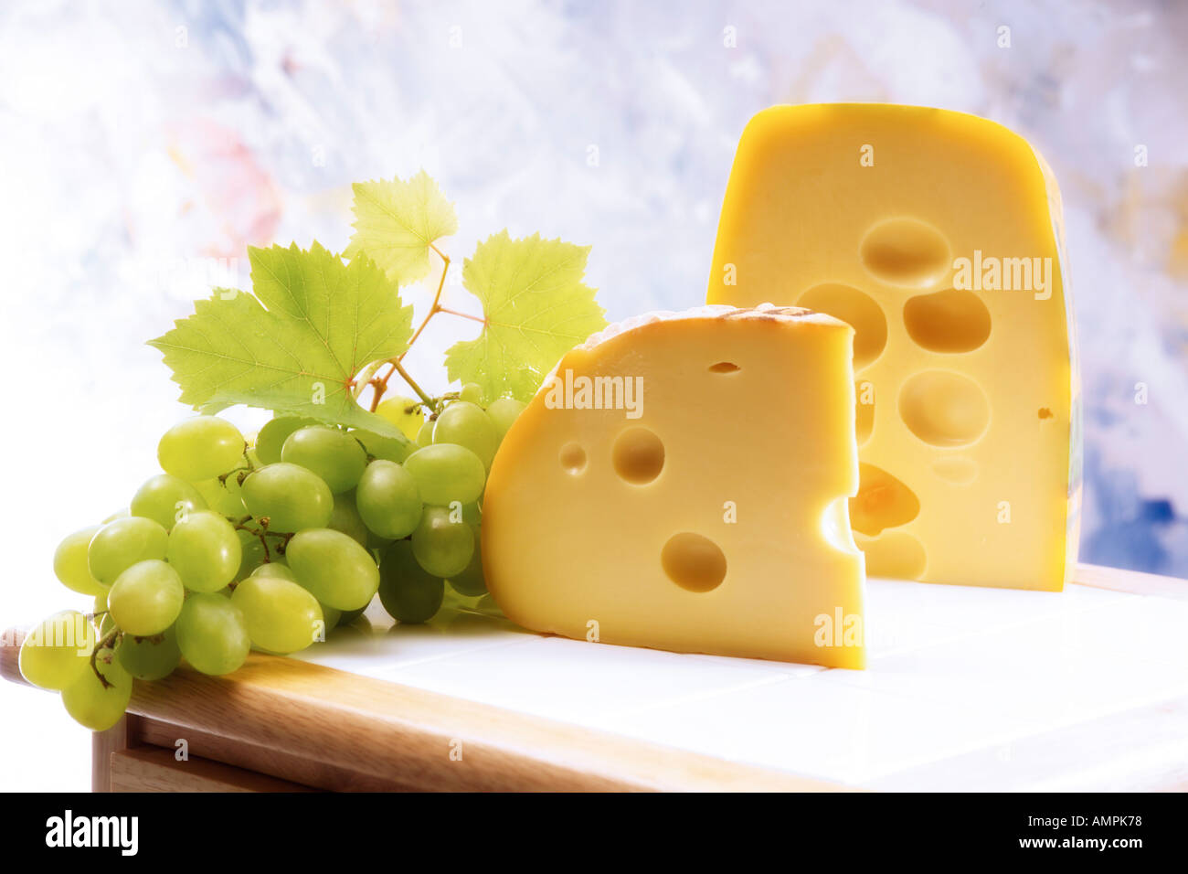 Pieces of cheese Stock Photo