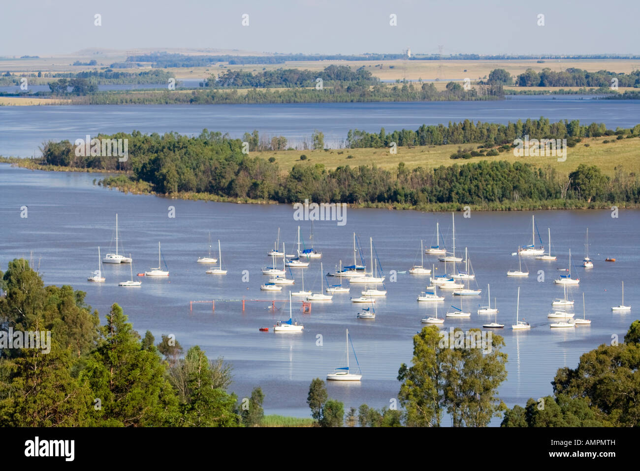 View of the Vaal marina on the Vaal dam, South Africa Stock Photo