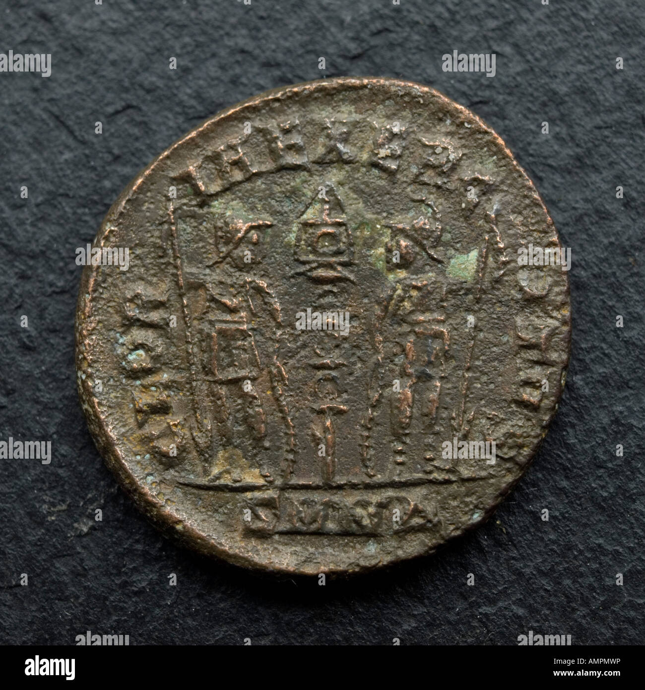 Bronze roman coin constantinus ii hires stock photography and images
