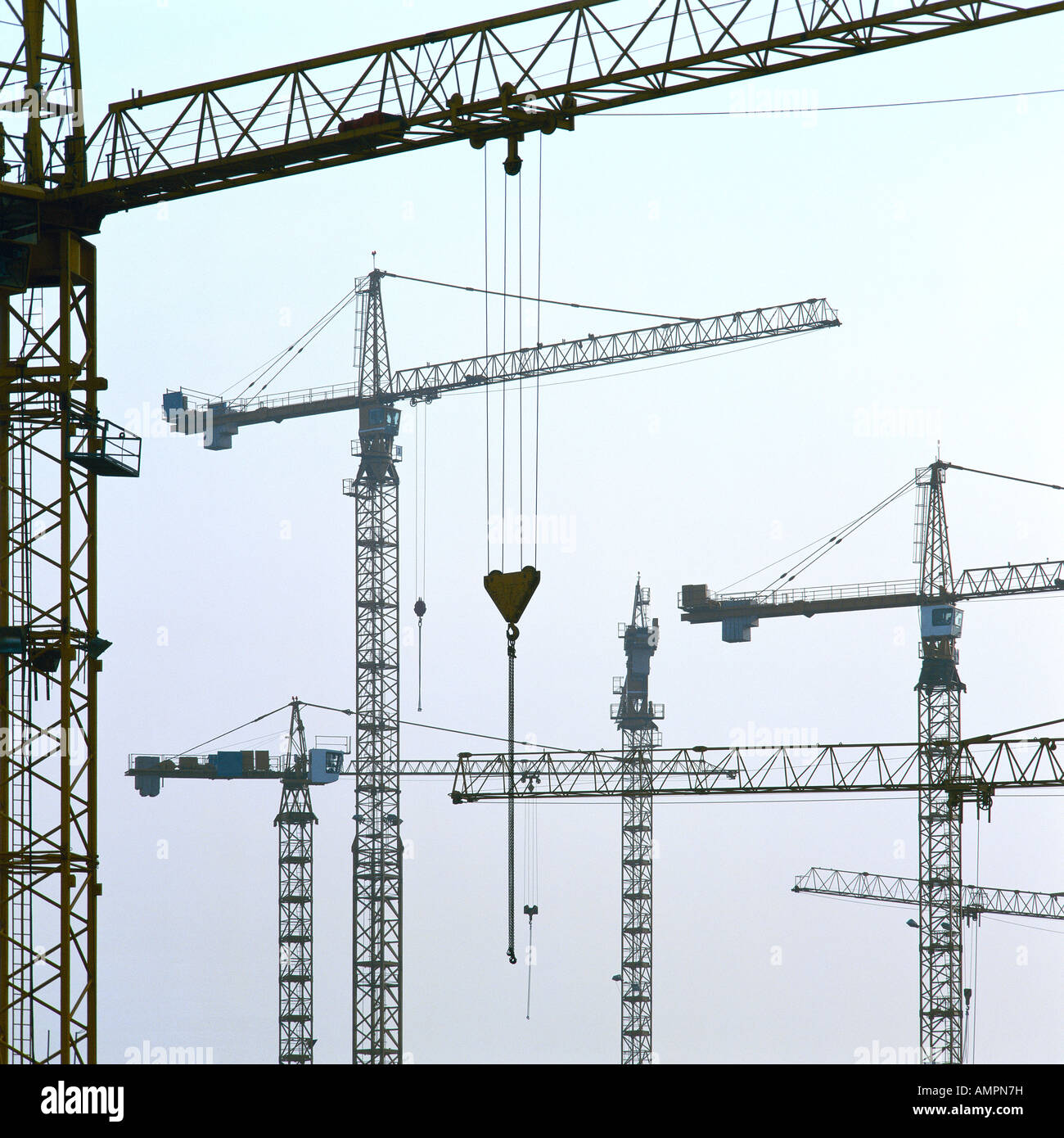 Big building crane Stock Photo