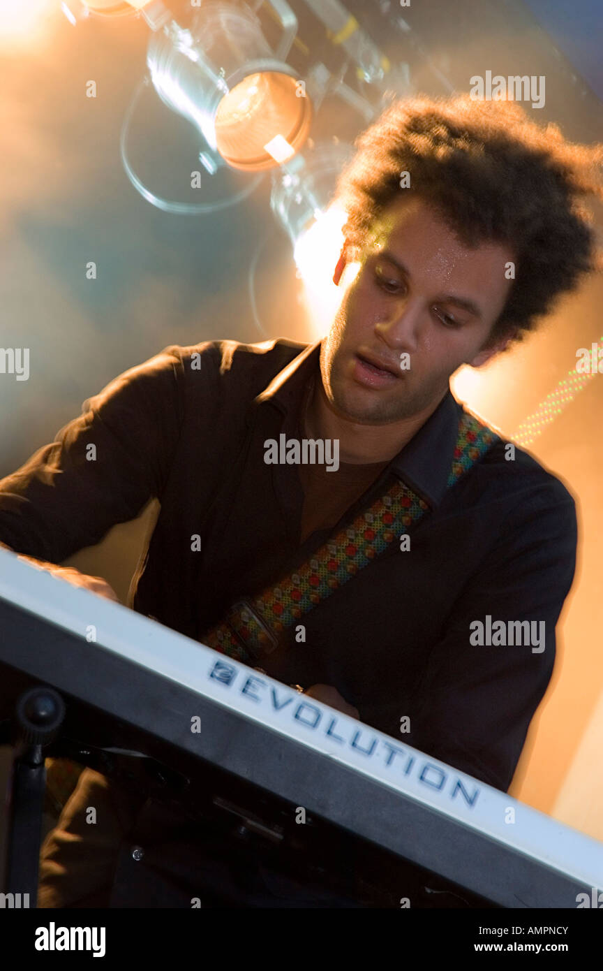 Tyondai Braxton From American Math Rock Band The Battles Performing On Stage At Wychwood Festival In Cheltenham 07 Stock Photo Alamy