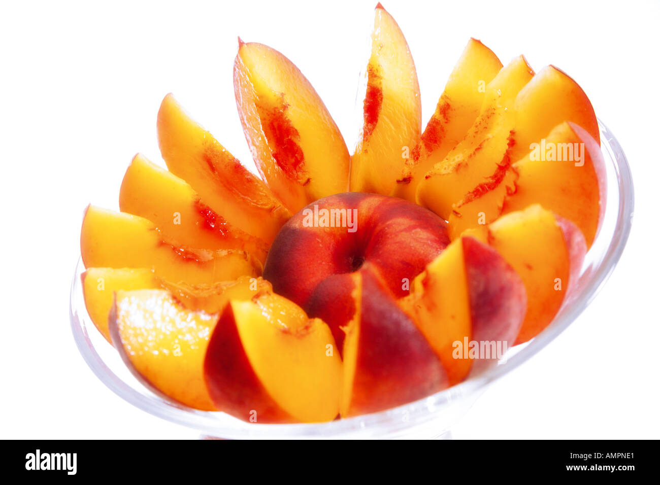 Sliced peach Stock Photo